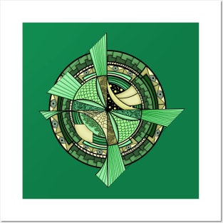 Green abstraction. Geometric fantasy Posters and Art